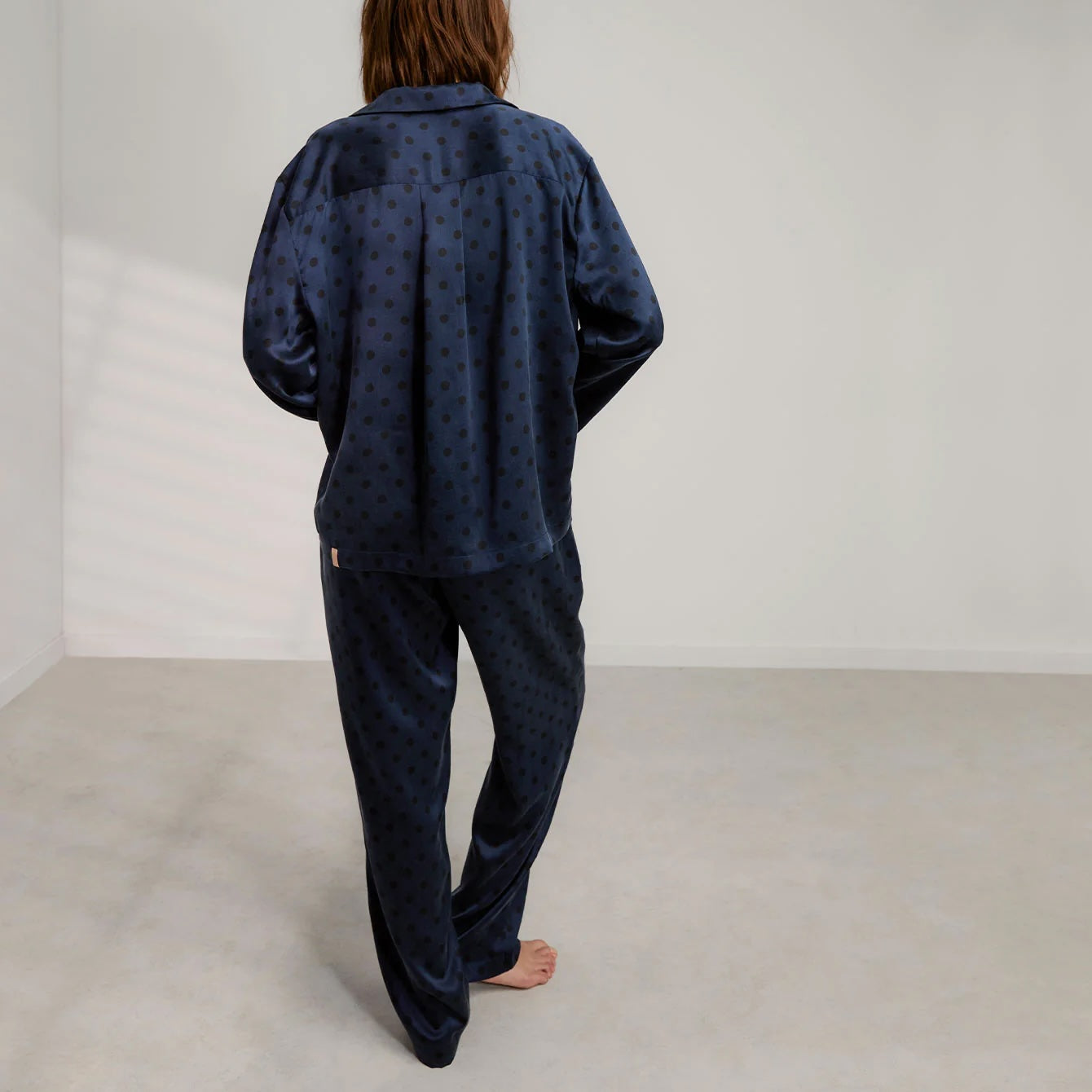 Washable Silk Long Sleeve Pant Set Clothing LUNYA