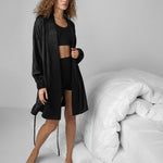 Washable Silk Robe Clothing LUNYA XS-S BLCK