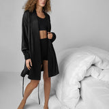 Washable Silk Robe Clothing LUNYA XS-S BLCK