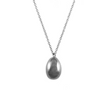 Solid Egg Necklace Pendant Necklace Elisabeth Bell Jewelry White Gold