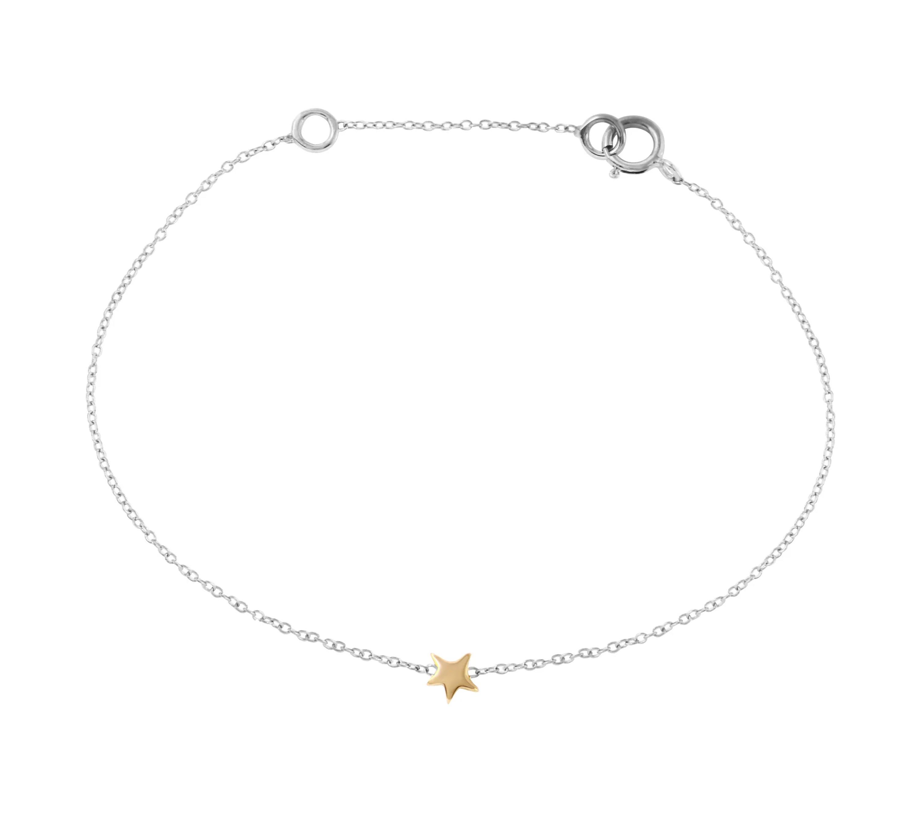 Tiny Gold Star Bracelet Bracelet Jaine K Designs WGold / YGold