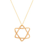 Star of David Necklace Pendant Necklace Elisabeth Bell Jewelry Large Yellow Gold Plain