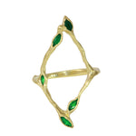 Five Stone Marquise Shaped Ring Ring Jaine K Designs Emerald
