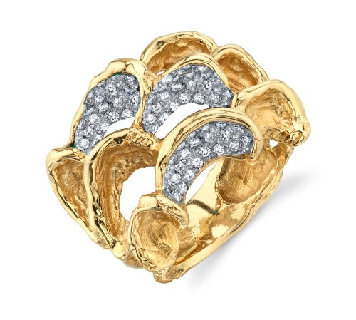 Triple Wave Ring Cocktail Ring Yakira Rona