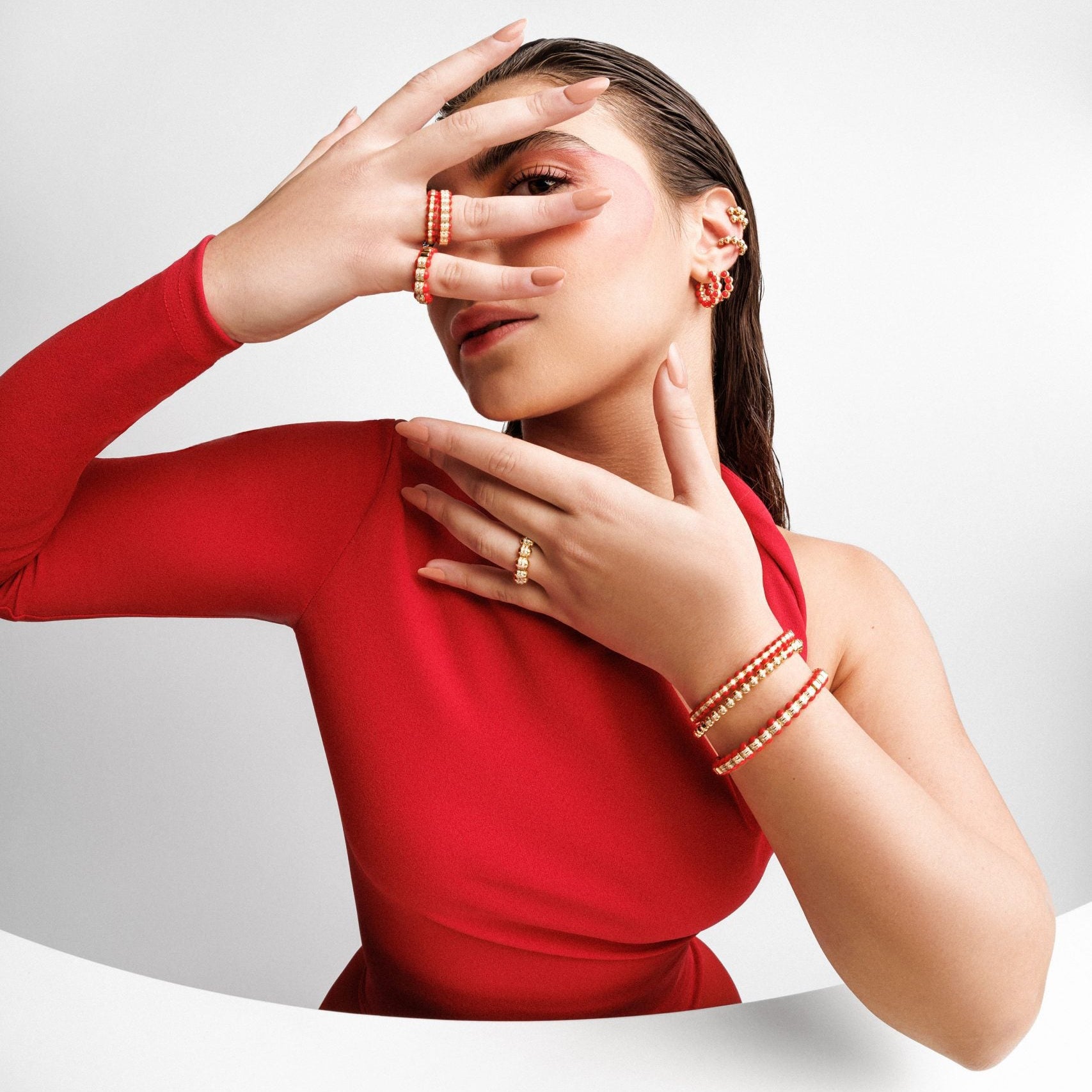 Orange Rubidium Ring, Size One Band Ring Latelier Nawbar