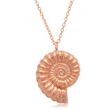 Ammonite Necklace Pendant Necklace Elisabeth Bell Jewelry Rose Gold