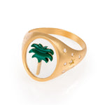 Palm 2.0 Diamond Ring Signet Ring Latelier Nawbar