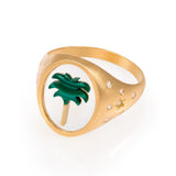 Palm 2.0 Diamond Ring Signet Ring Latelier Nawbar