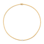 Baguette Diamond Smooth Collar Necklace Necklace Roseark Deux