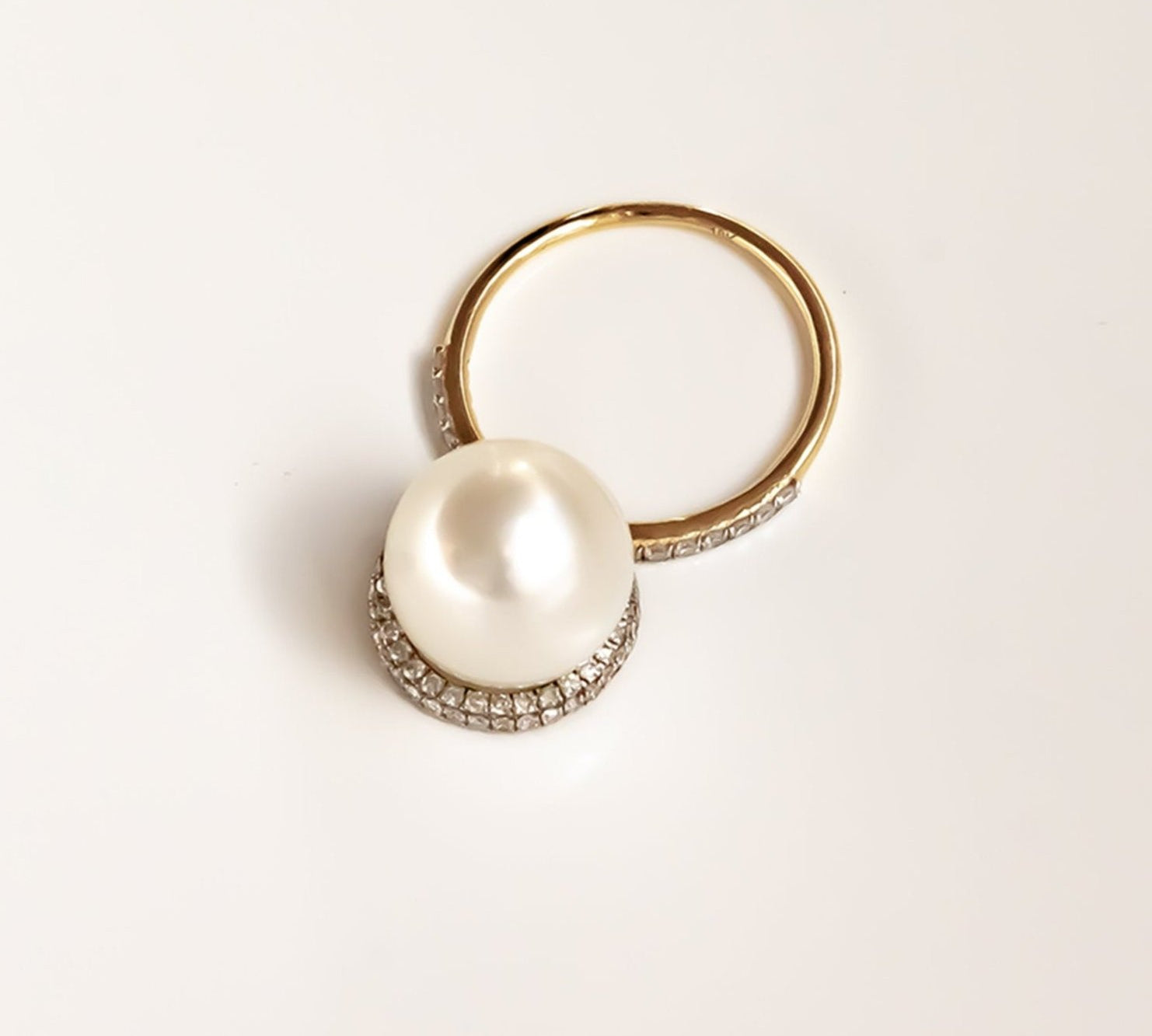 Pearl Diamond Classic Twist Ring Ring Carolyn Rodney 6