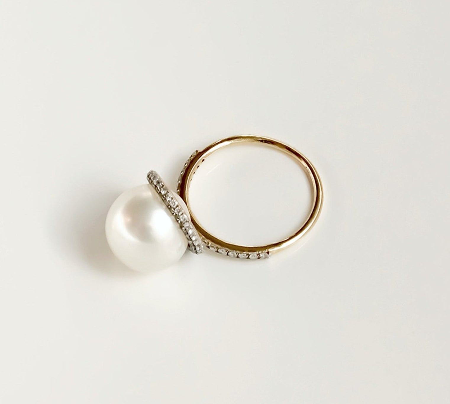 Pearl Diamond Classic Twist Ring Ring Carolyn Rodney
