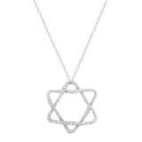 Star of David Necklace Pendant Necklace Elisabeth Bell Jewelry Large White Gold 9 White Diamonds
