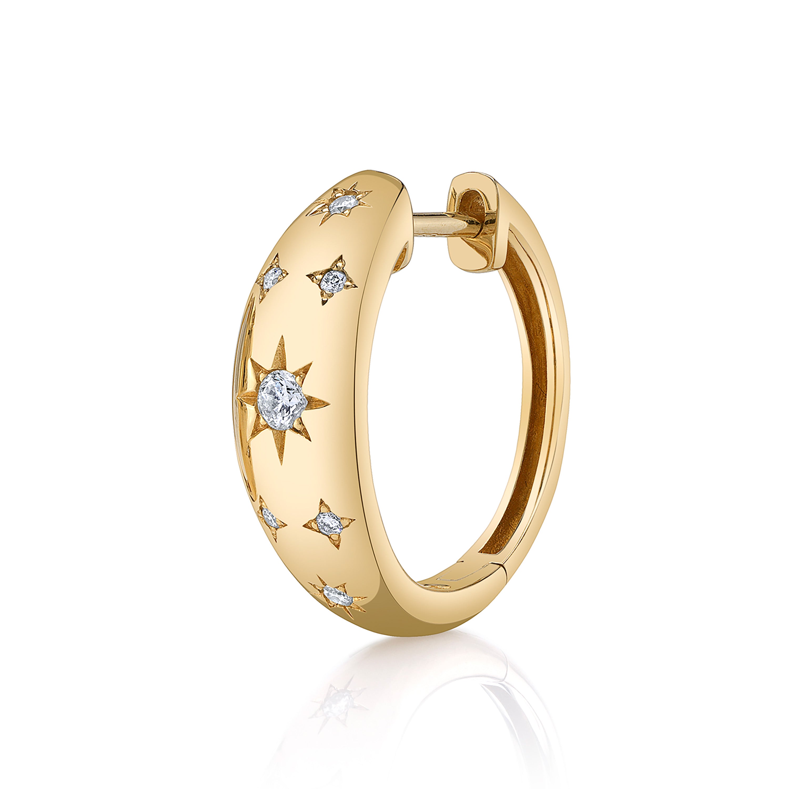 Starry Night Hoop Hoop Earrings Roseark Deux Single