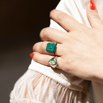 "Moments in Qabila" Malachite Ring Cocktail Ring Latelier Nawbar
