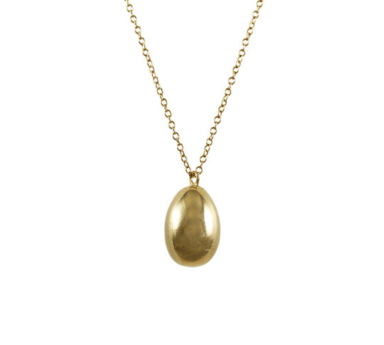 Solid Egg Necklace Pendant Necklace Elisabeth Bell Jewelry Yellow Gold