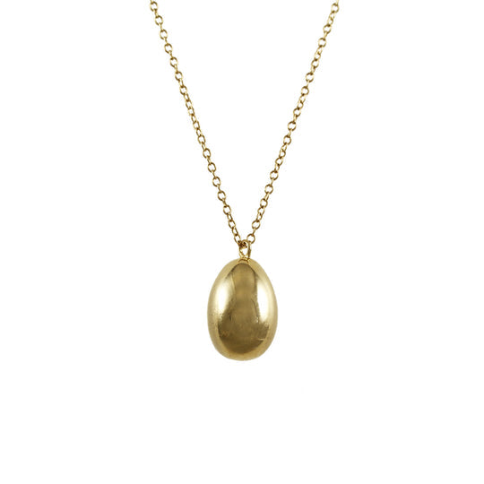 Solid Egg Necklace Pendant Necklace Elisabeth Bell Jewelry Yellow Gold