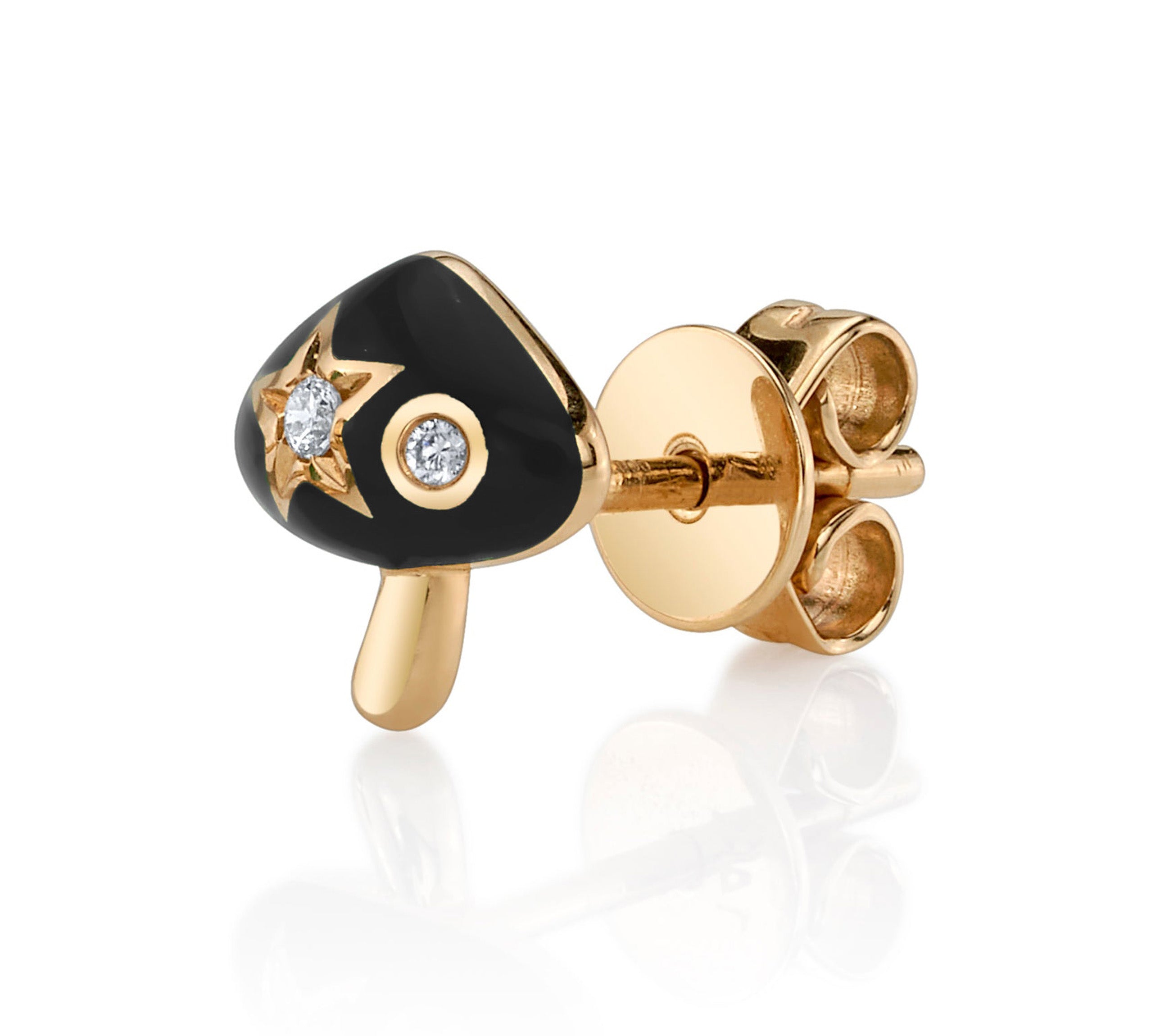 Enamel Mushroom Stud Stud Earrings Roseark Deux