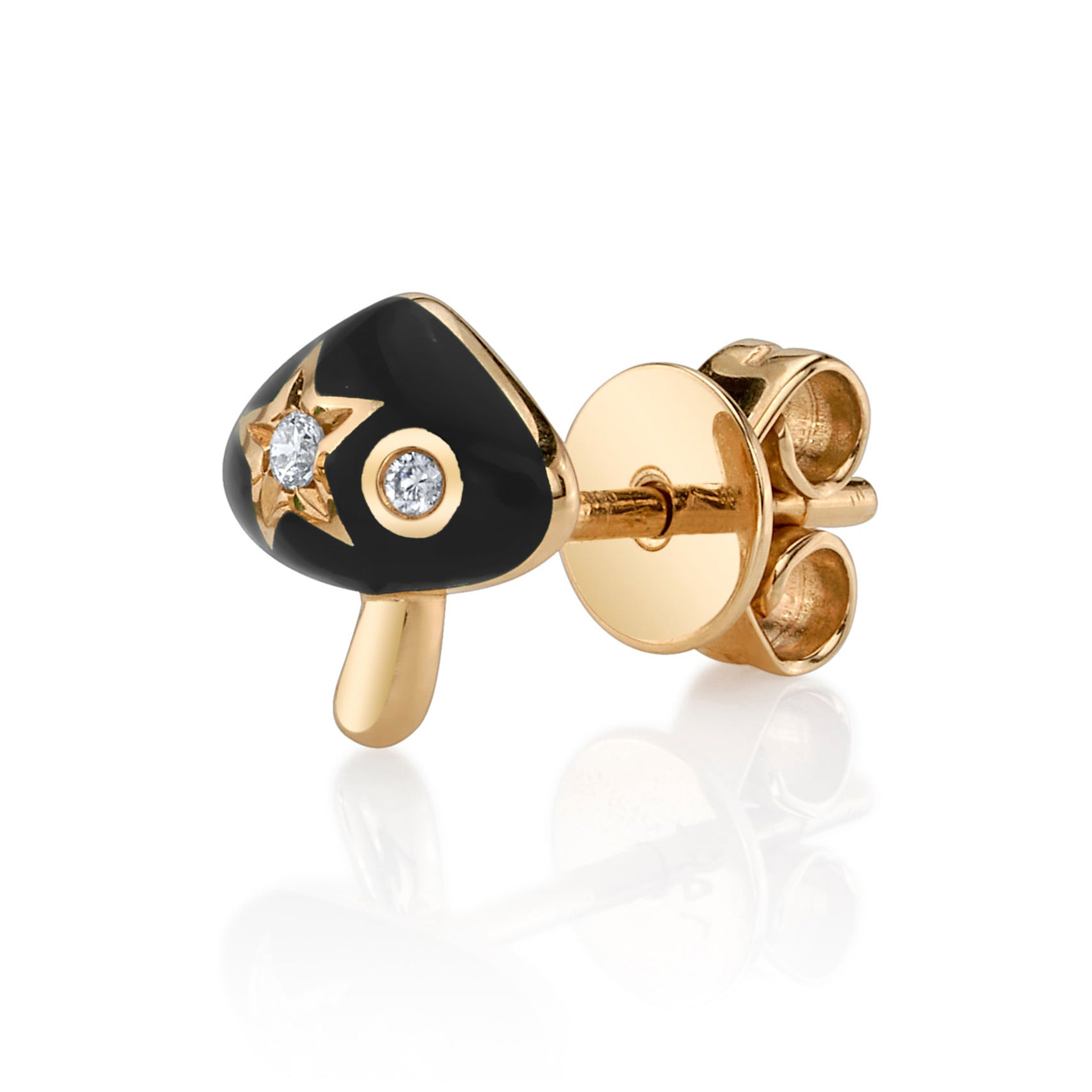 Enamel Mushroom Stud Stud Earrings Roseark Deux