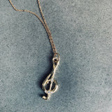 Treble Clef Diamond Pave Necklace Pendant Necklace Jaine K Designs