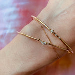 Gold Pave Crescent Bangle Bangle Jaine K Designs