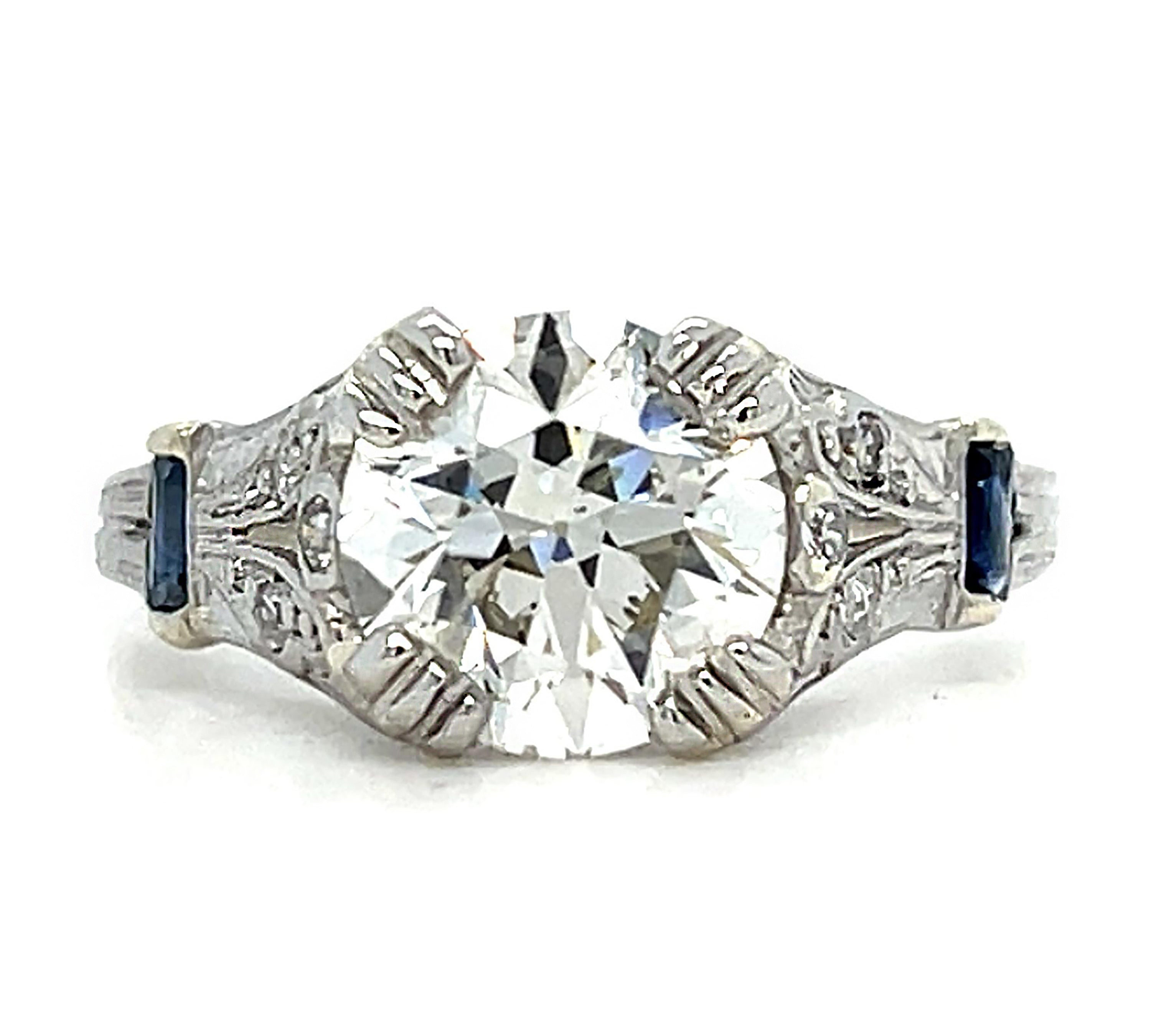 1920s Art Deco Diamond Ring Cocktail Ring Roseark Vintage