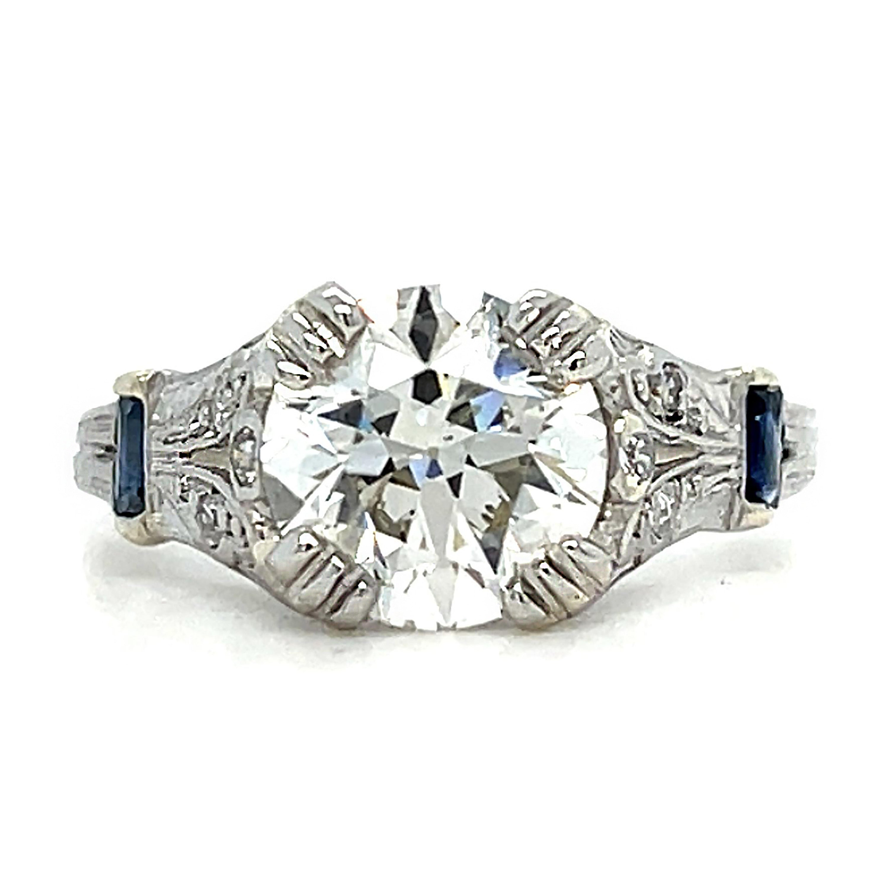 1920s Art Deco Diamond Ring Cocktail Ring Roseark Vintage