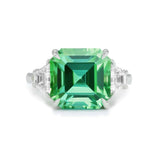 Grace Mint Green Tourmaline Diamond Ring