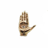 Hamsa Lady Finger Studs Stud Earrings Maura Green Single