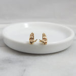 Hamsa Lady Finger Studs Stud Earrings Maura Green