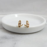 Hamsa Lady Finger Studs Stud Earrings Maura Green