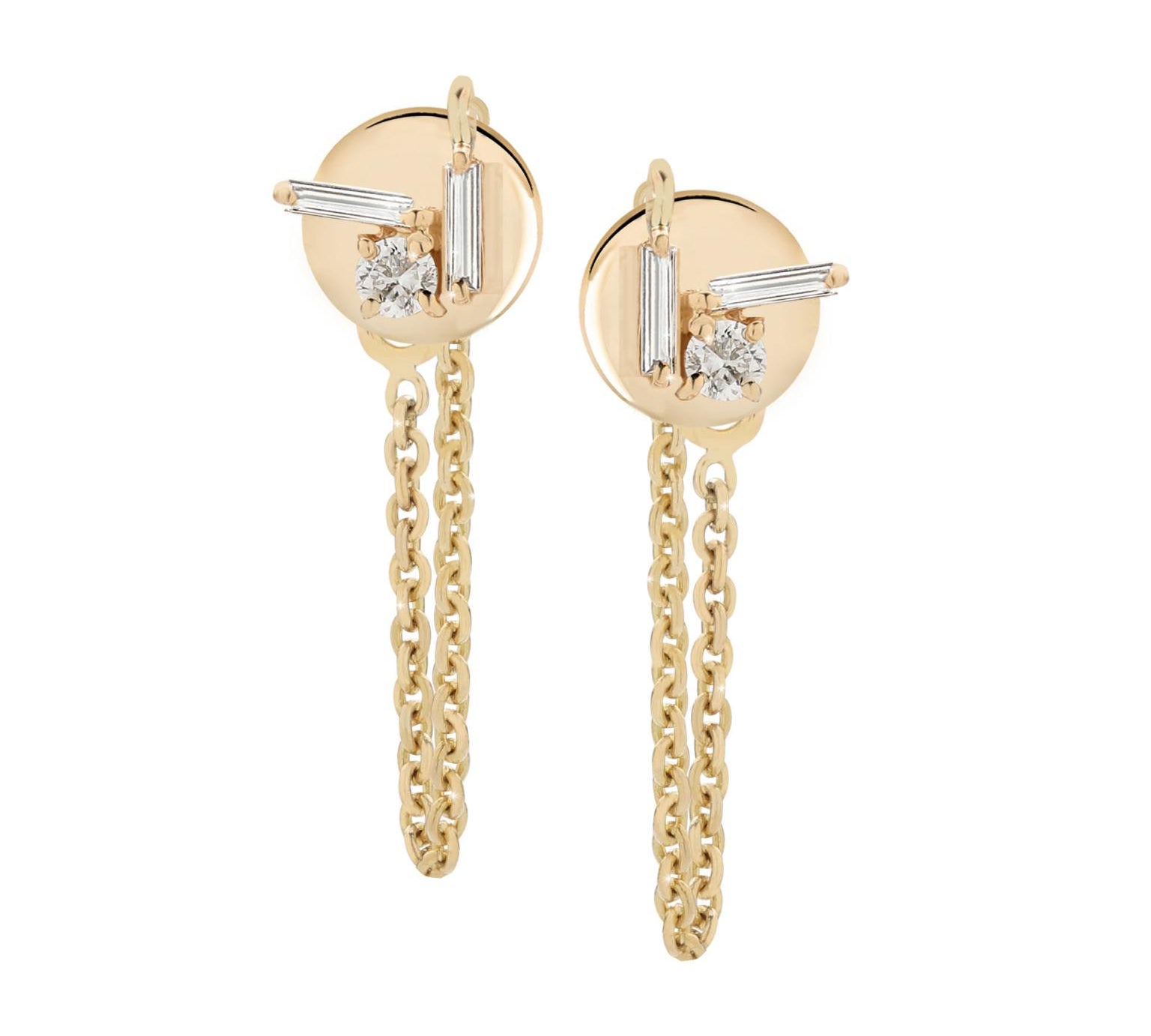 Mini MéLange Loop Chain Stud Earrings Ear Jacket Earrings Ritique