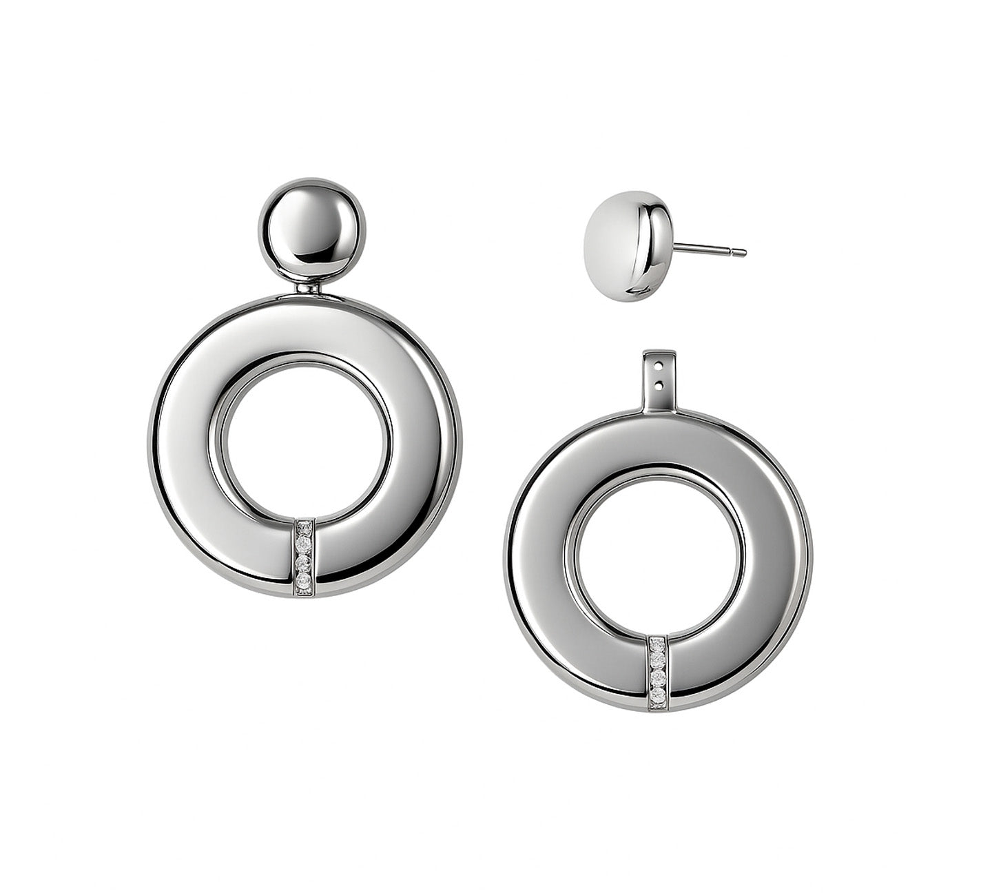 Life Hoops with Diamonds Statement Earrings MAE + LANG