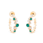 Diamond Bubbles Hoop Earrings Hoop Earrings Falamank Diamond Malachite