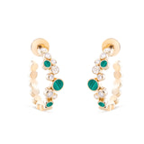 Diamond Bubbles Hoop Earrings Hoop Earrings Falamank Diamond Malachite