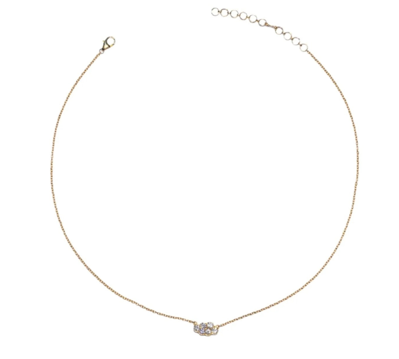 Mini Diamond Cloud Necklace Charm Necklace The Finest Stack