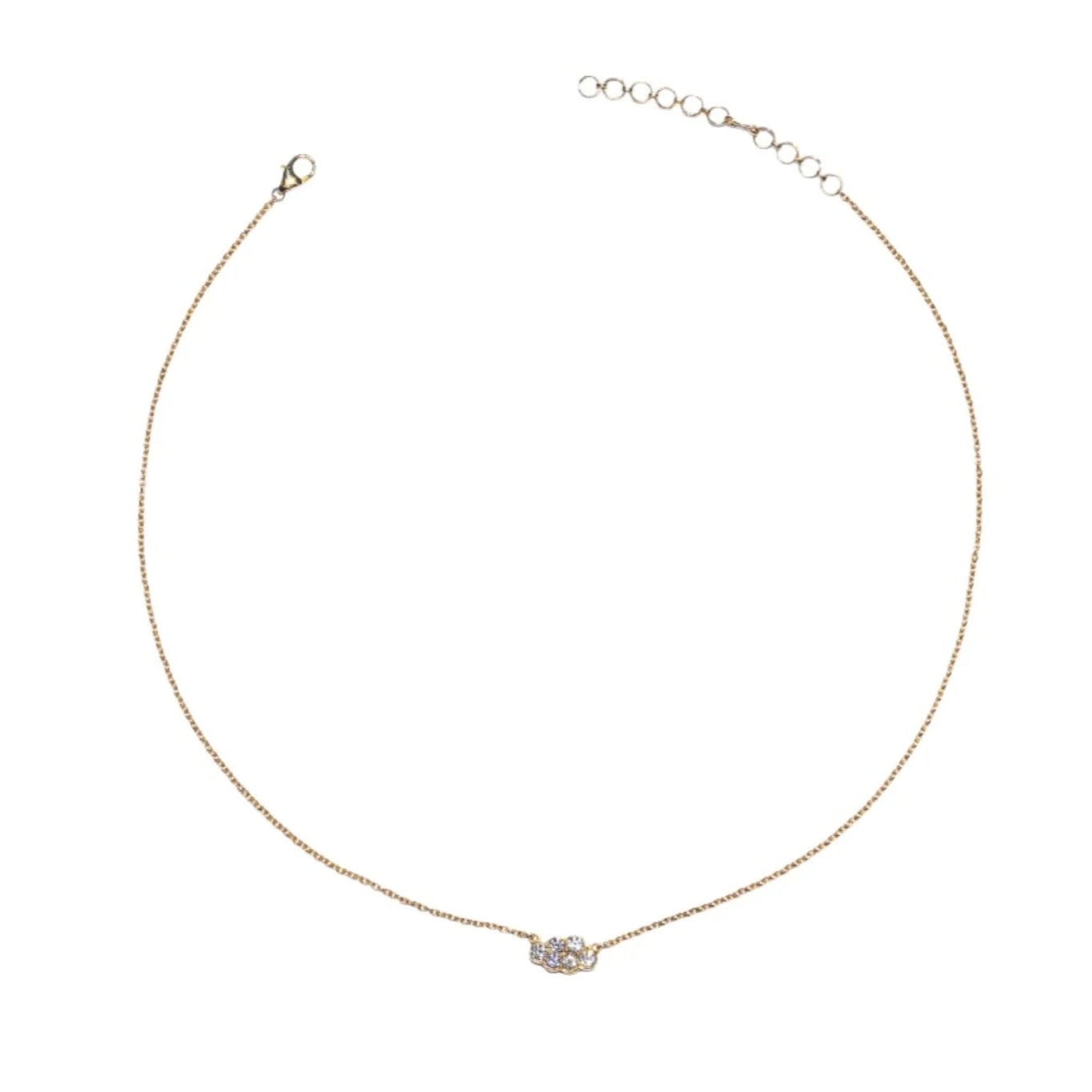 Mini Diamond Cloud Necklace Charm Necklace The Finest Stack
