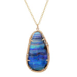 Opal Waveline Necklace Pendant Necklace Elisabeth Bell Jewelry
