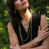 Alternating Gold and Diamond Collar Necklace Necklace Roseark Deux