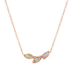 Three Petal Leaf Necklace Necklace Jaine K Designs Opal