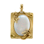 Opal Antique Mirror Charm Charm Roseark Vintage   