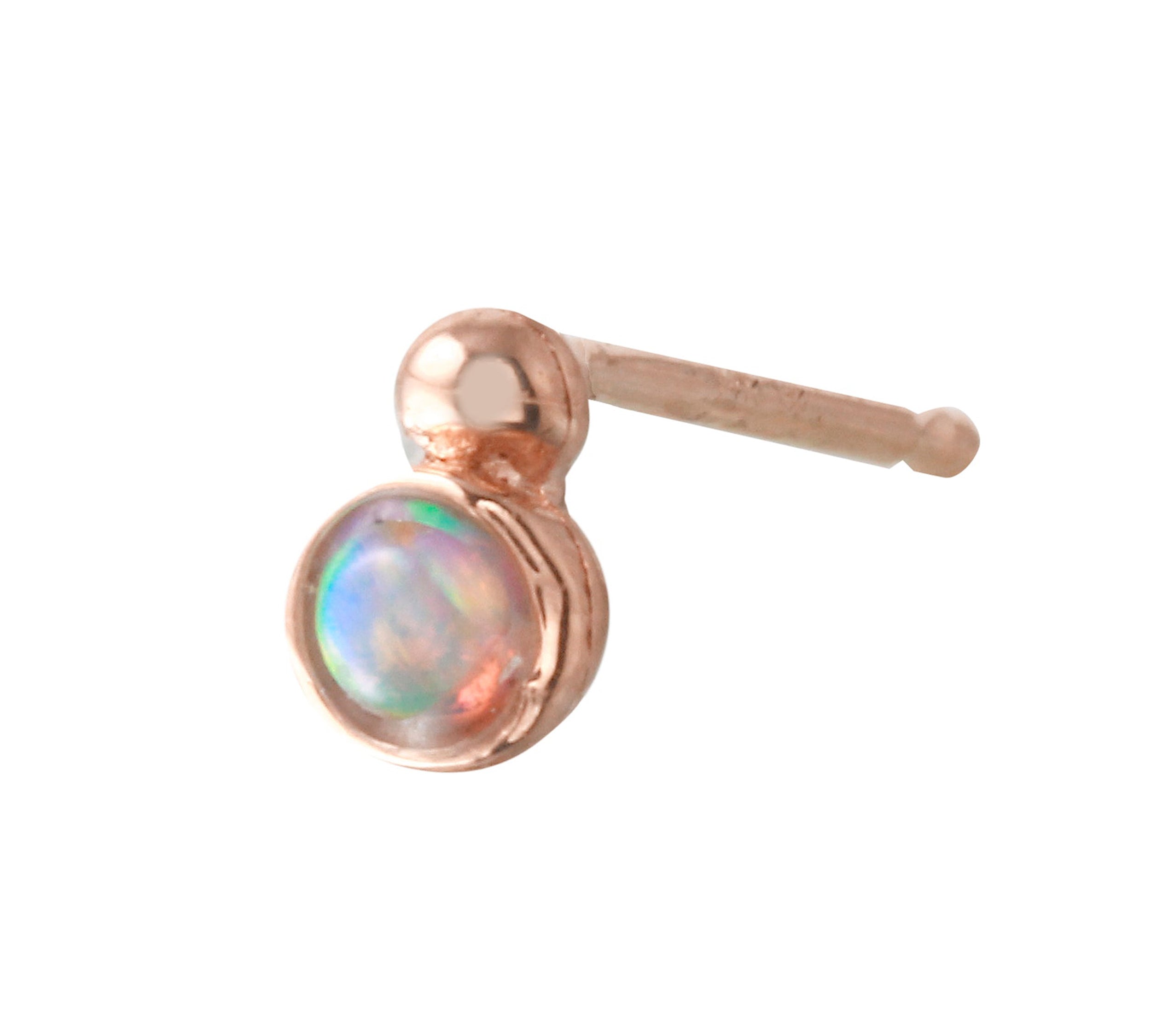 Opal Dot Stud Stud Earrings Jaine K Designs Single
