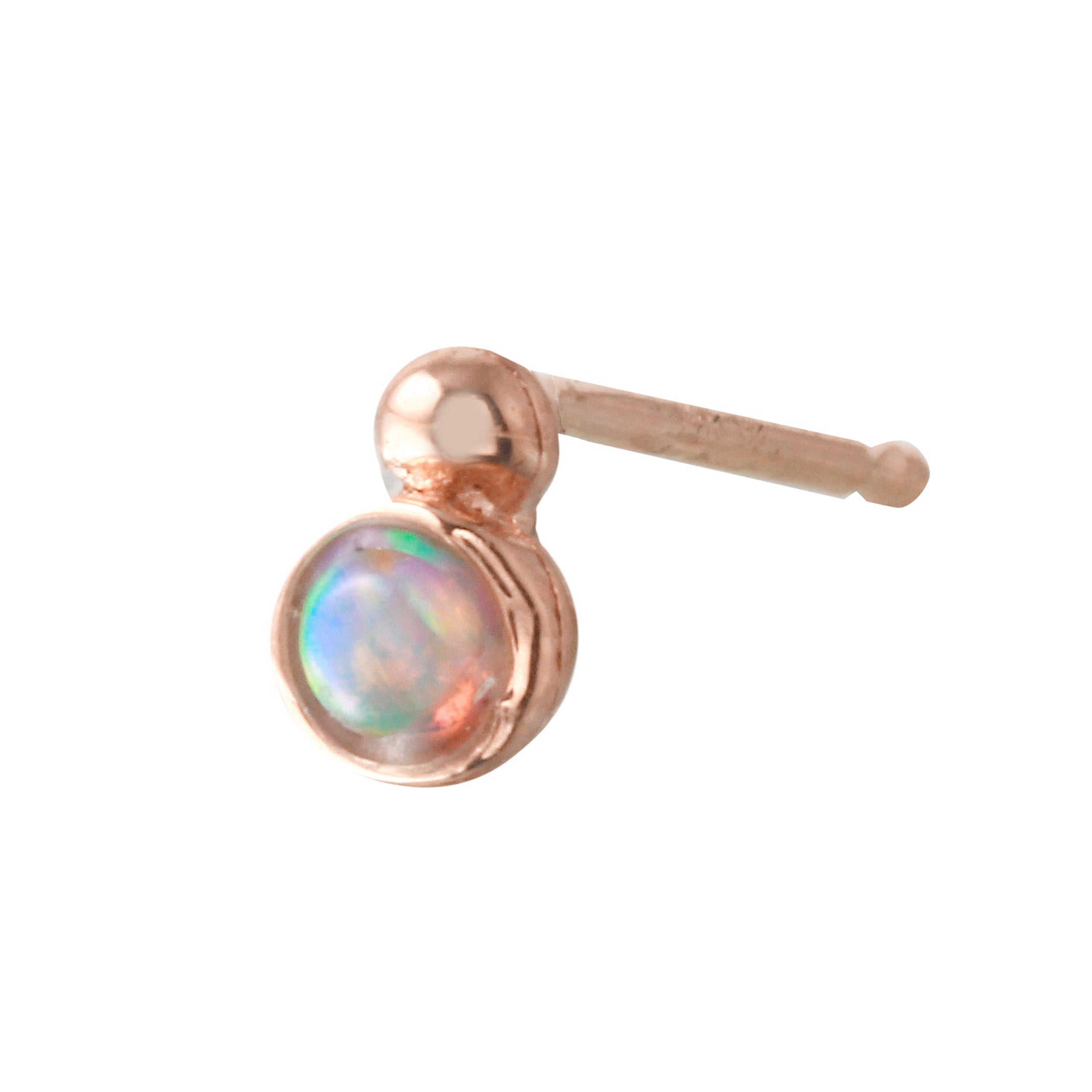 Opal Dot Stud Stud Earrings Jaine K Designs Single