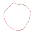 Stone and Diamond Beaded Necklace Beaded Necklace The Finest Stack Pink Opal Diamond