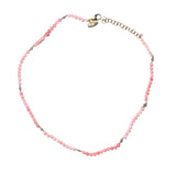 Stone and Diamond Beaded Necklace Beaded Necklace The Finest Stack Pink Opal Diamond