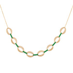 Chunky Enamel Chain Chain Necklace Latelier Nawbar Green