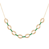 Chunky Enamel Chain Chain Necklace Latelier Nawbar Green