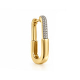 Rectangle Pavé Huggie Hoops