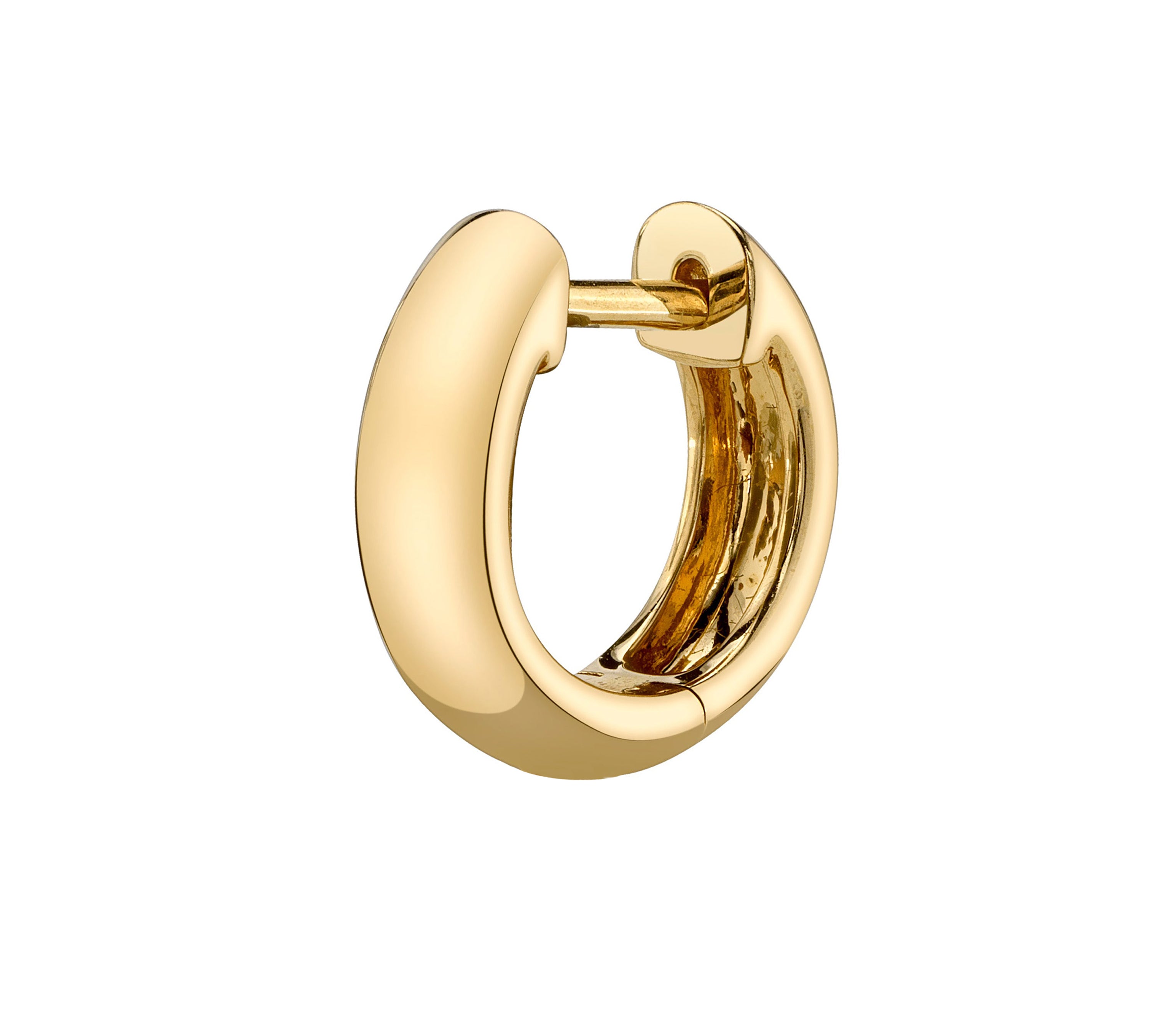 Small Rounded Huggie Huggie Earrings Roseark Deux Single