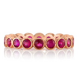 Stone Dot Ring Stack Ring Jagga Jewelry 6 Ruby + Rose Gold