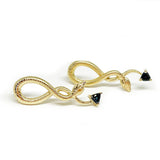 Sapphire Hanging Snake Earrings Statement Earrings Perez Bitan